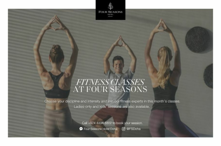 Fitness Classes at Four Seasons Doha | Qatar Events